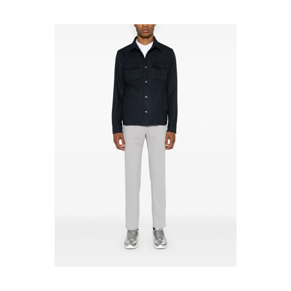 Herno Marineblauwe Klassieke Jas Blue Heren