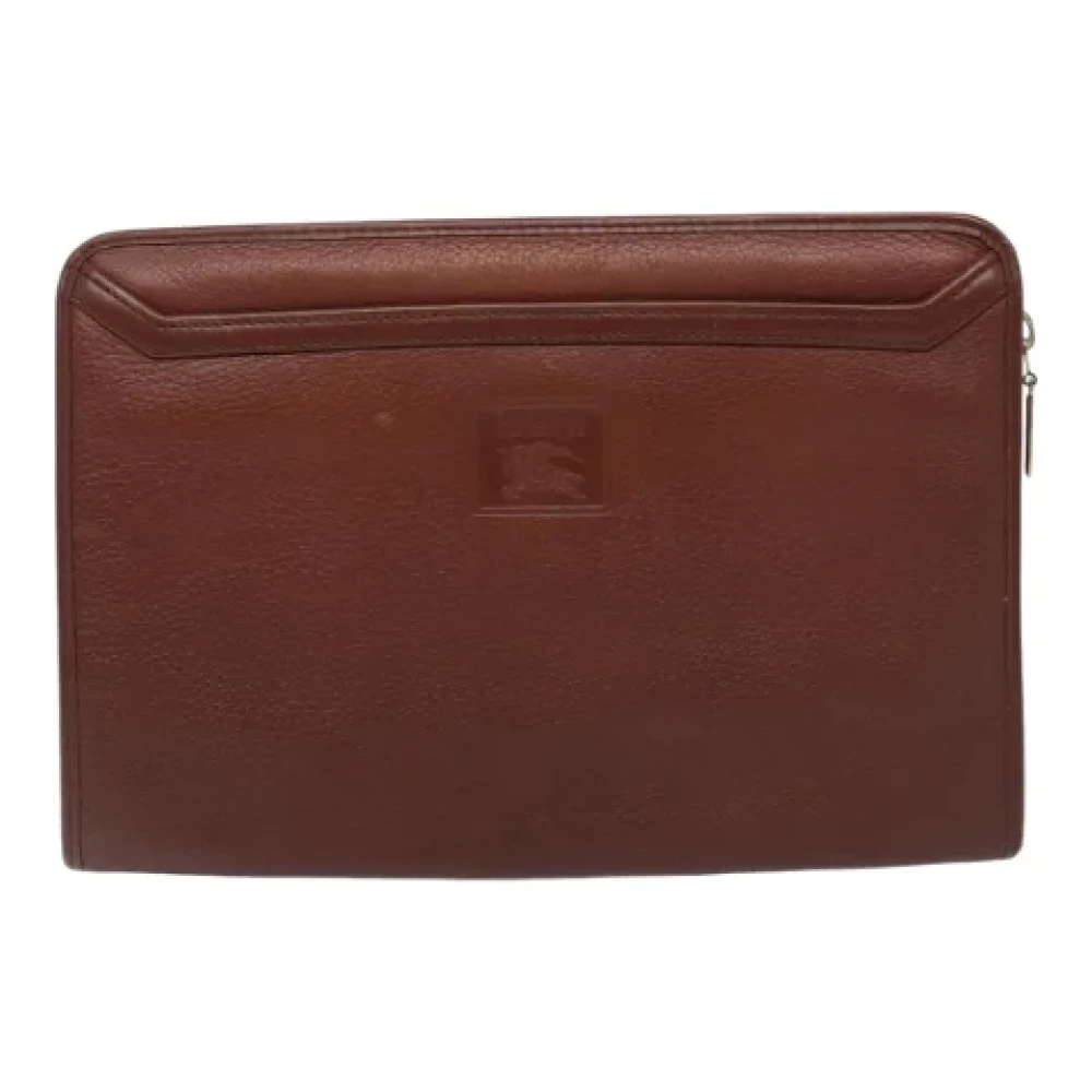 Burberry Vintage Pre-owned Leather clutches Brown Dames