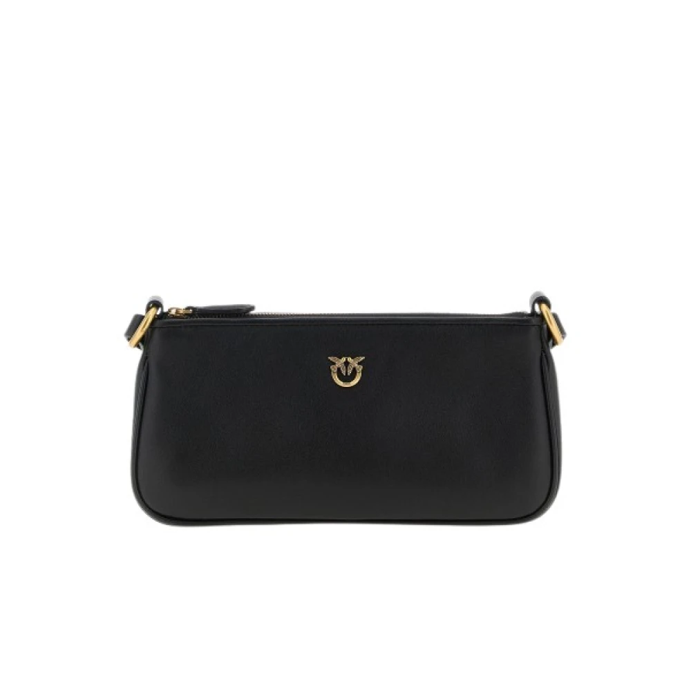 Pinko Women's Black Shoulder Bags, One Size, Half Moon Horizontal Mini
