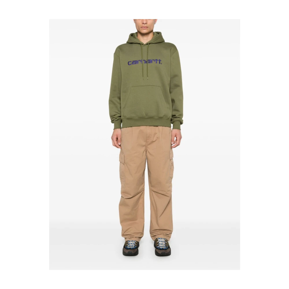 Carhartt WIP Groene Trui met Capuchon en Logo Green Heren