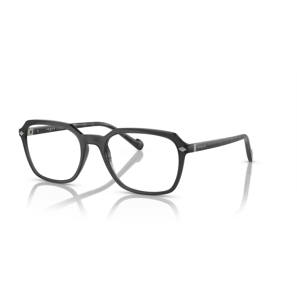 Vogue Dark Grey Transparent Eyewear Frames Black Unisex