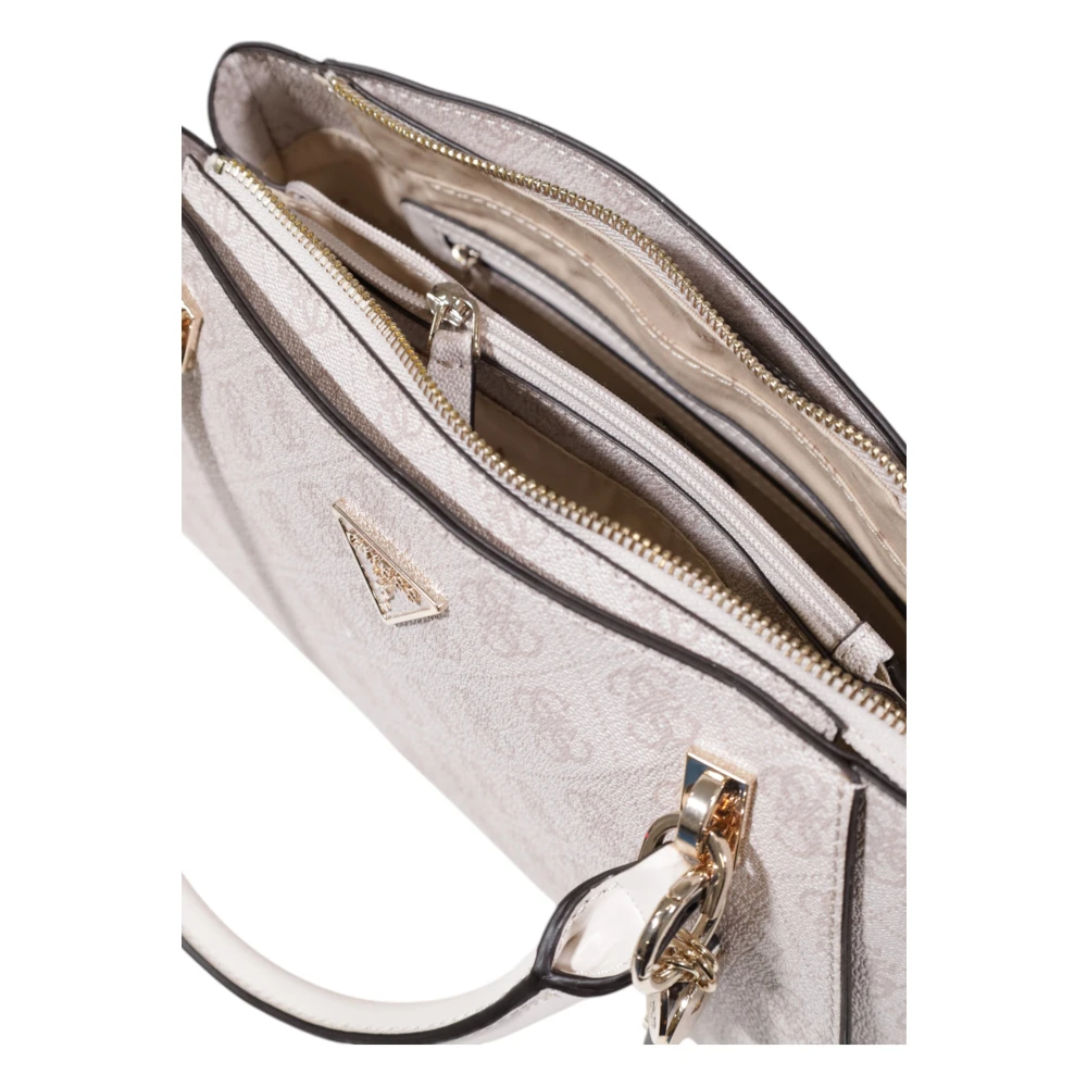 Guess Roze Bedrukte Handtas met Schouderband Pink Dames