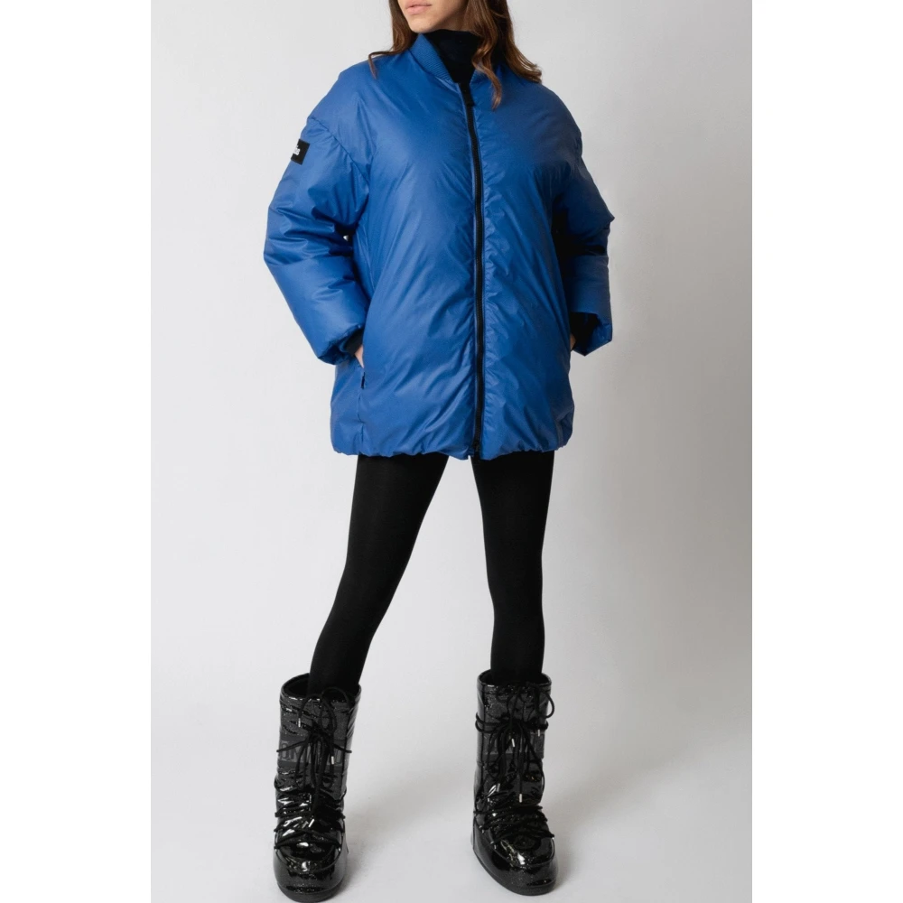 add Bomber IN Gewaxt Nylon Blue Dames
