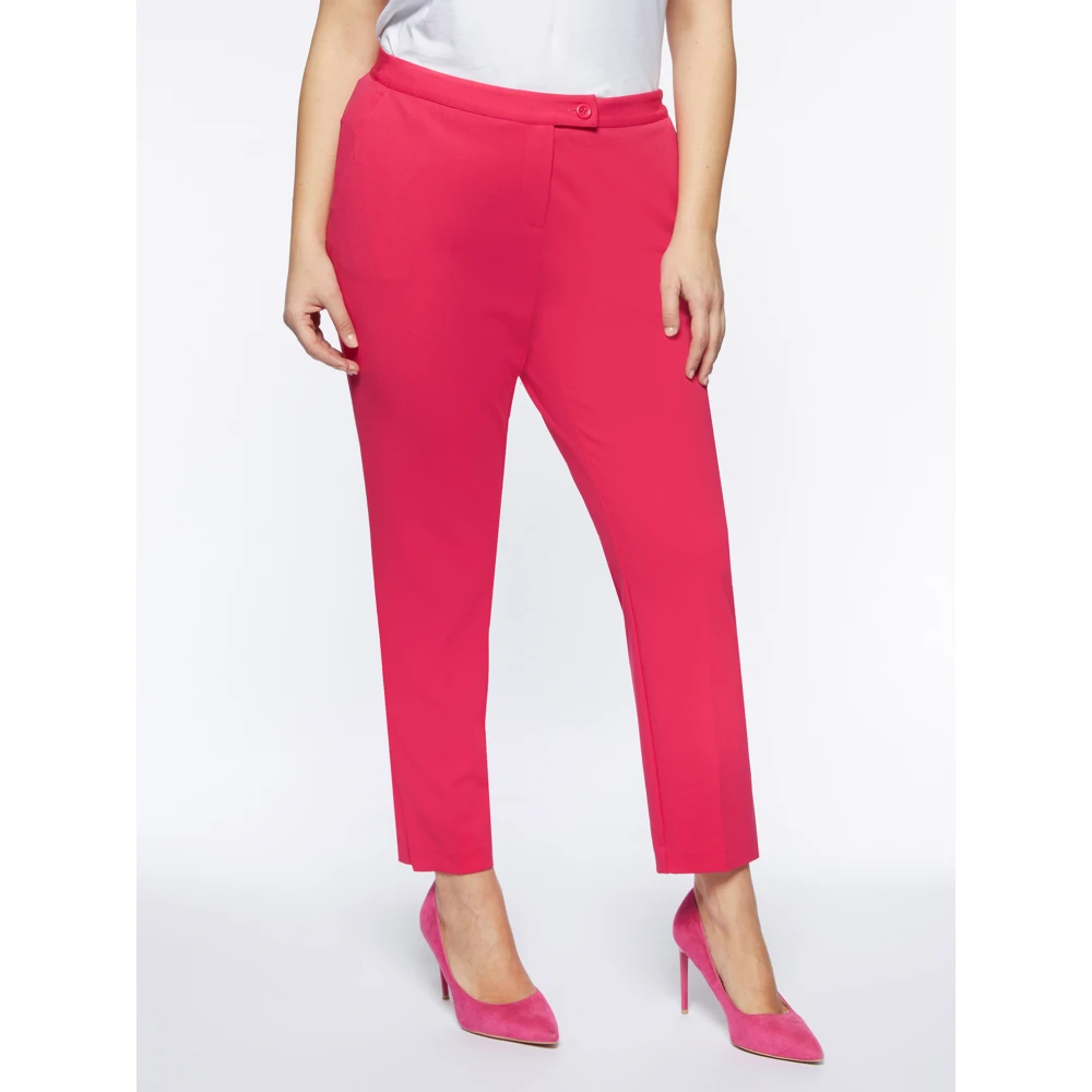 Fiorella Rubino Rechte Broek met Splitten Pink Dames