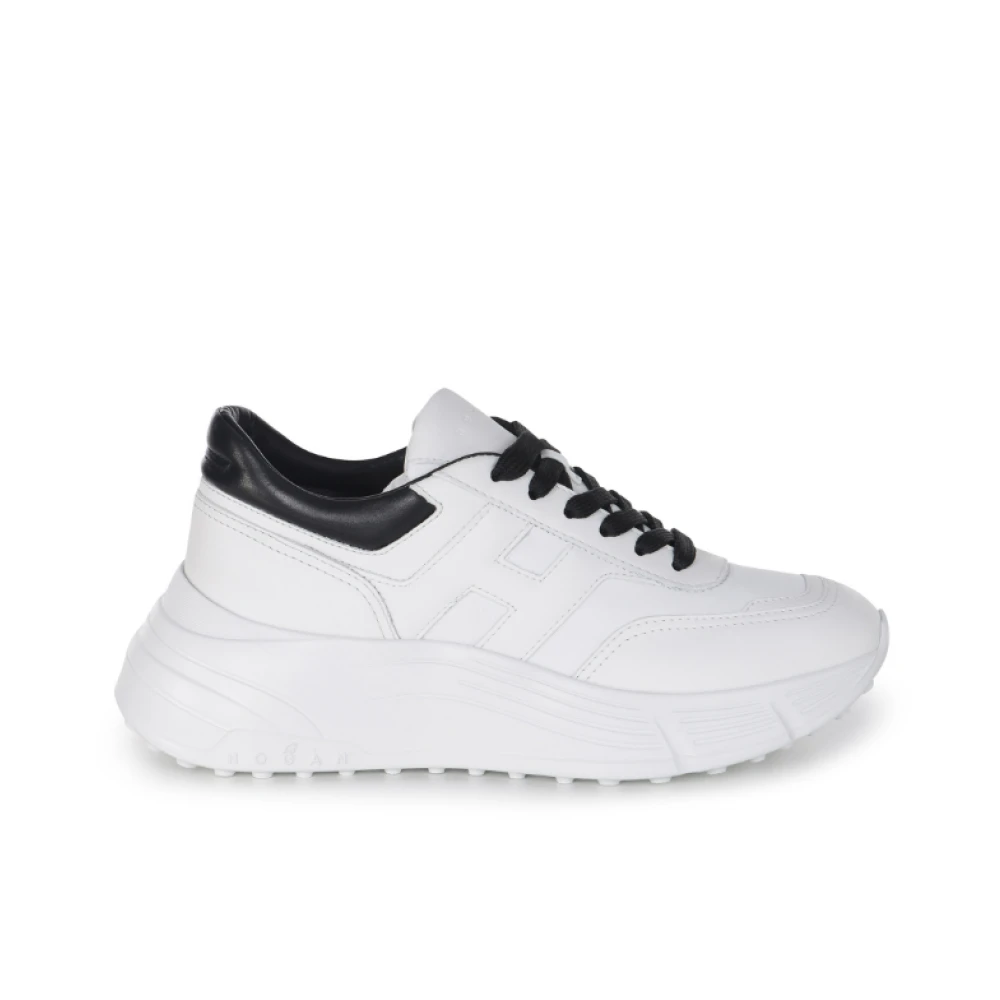 Hogan Women's White Sneakers, 6 Uk, Hi-Fi Leather Trainers