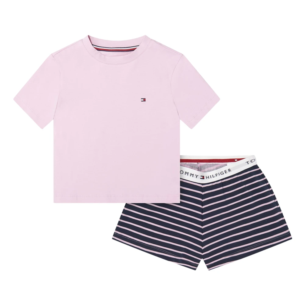 Tommy Hilfiger Girls Pink Short Pyjama Set - Kids Nightwear - 4 Y - Kids