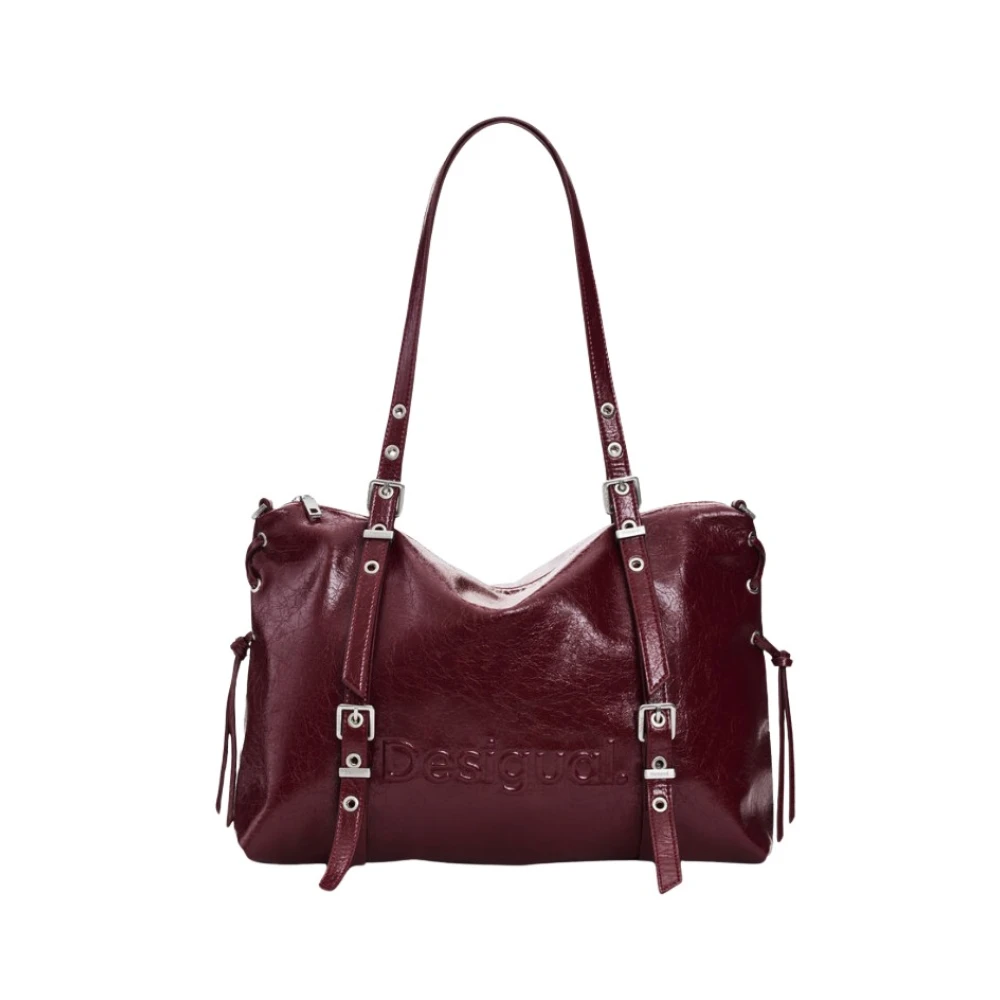 Desigual Grand Sac Cabas Femme Sacs Rouge  