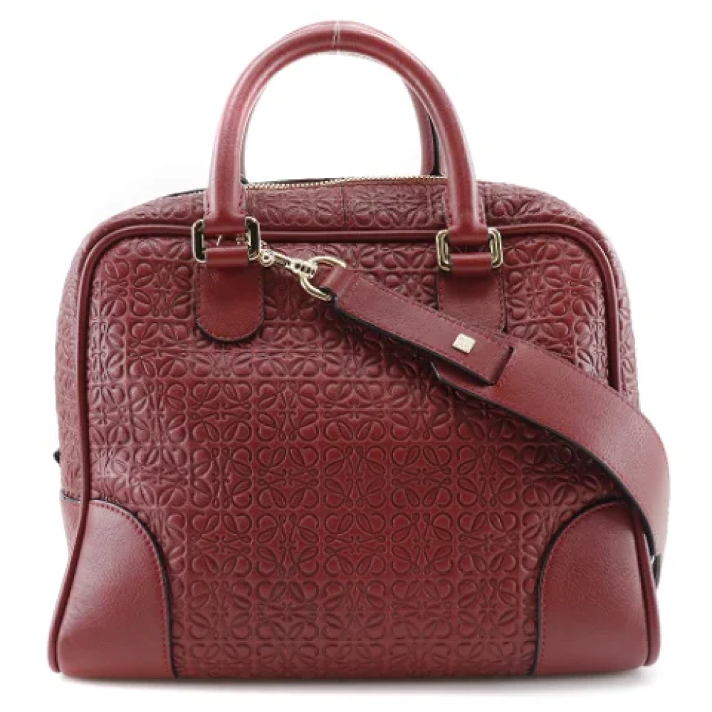 Loewe Pre-owned Leather handbags Red Dames
