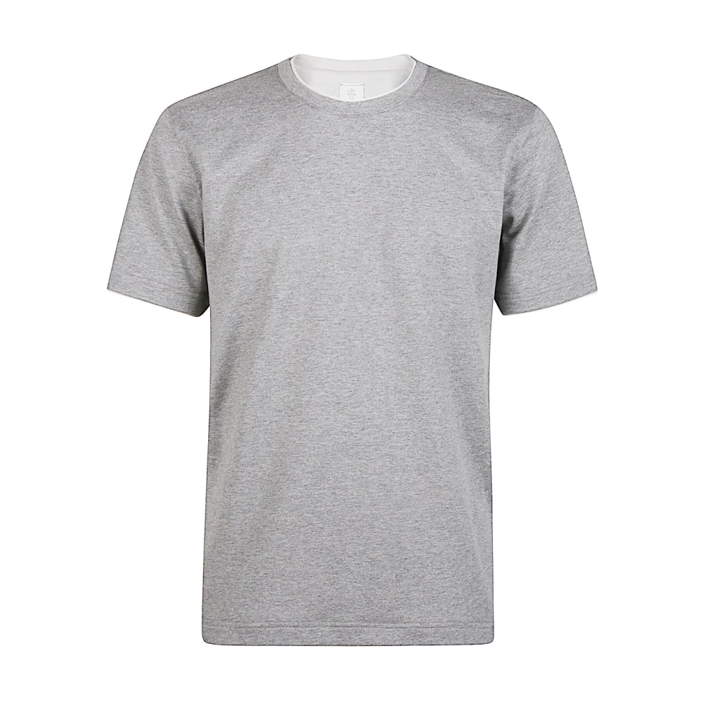 Eleventy Katoenen Jersey Ronde Hals T-Shirt Gray Heren