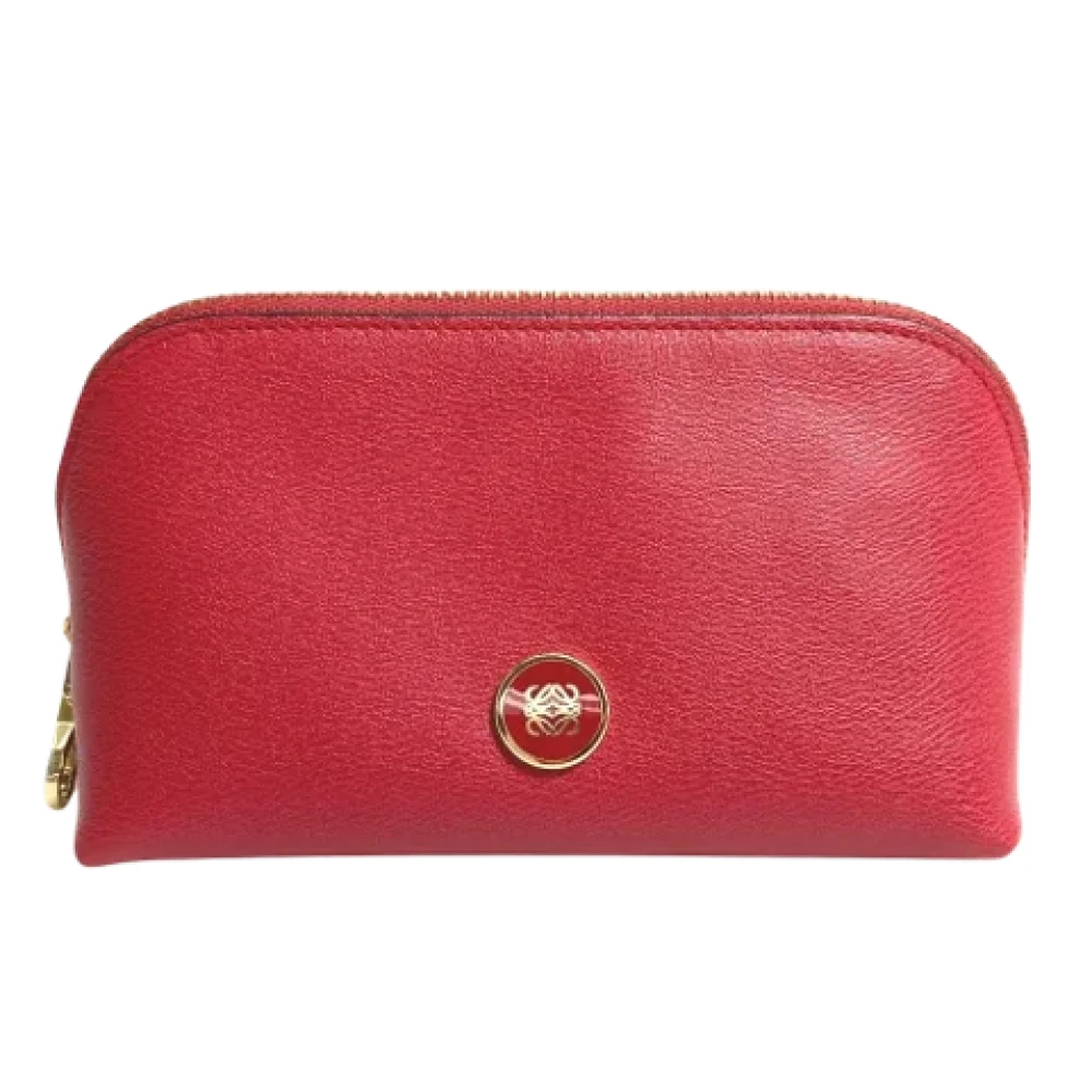 Loewe Pre-owned Leather pouches Red Dames