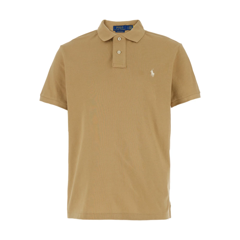 Polo Ralph Lauren Uomo Beige Polo In Piqué Custom Slim Fit
