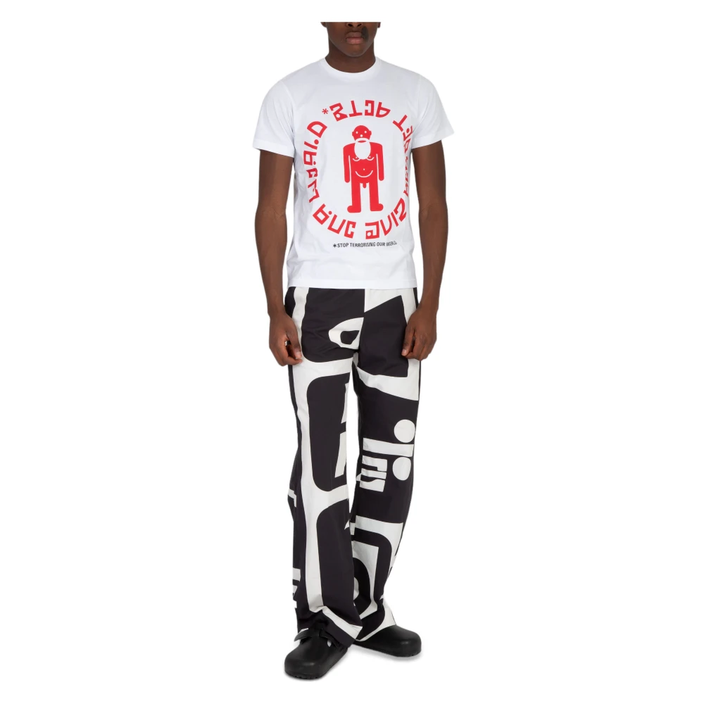 Walter Van Beirendonck Witte Stop-T-shirt White Heren
