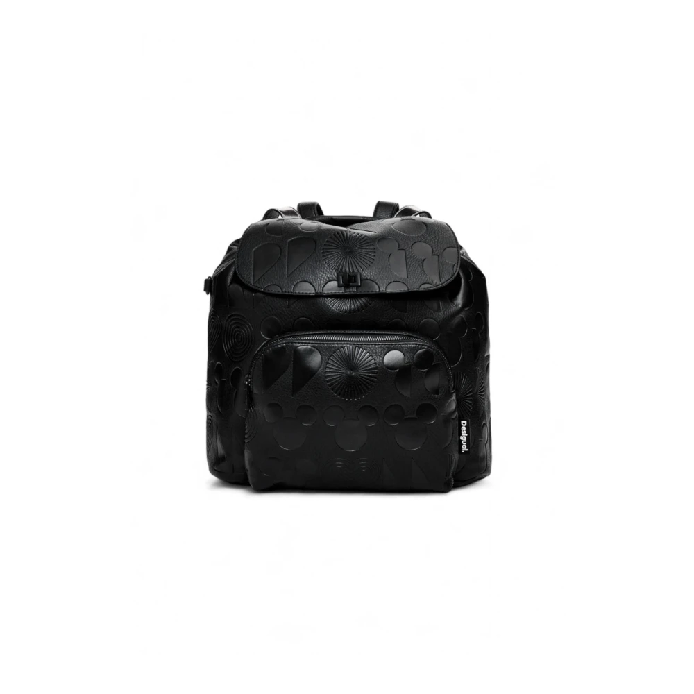 Desigual Mickey Mouse Rits Rugzak Zwart Black Dames