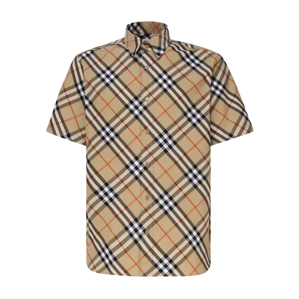 Burberry Vintage Check Beige Shirt Italië Gemaakt Beige Heren