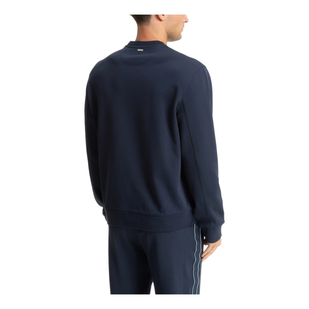 Michael Kors Effen Logo Sweatshirt Blue Heren