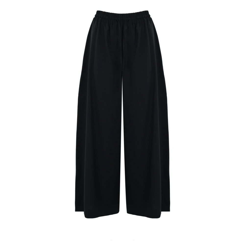 Max Mara Weekend Blauwe Wijde Pijp Broek van Wol Blue Dames
