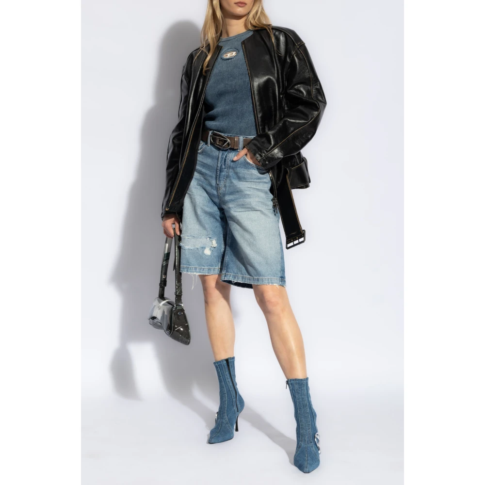 Diesel Gestreepte top `M-Anchor-A-Sl` Blue Dames
