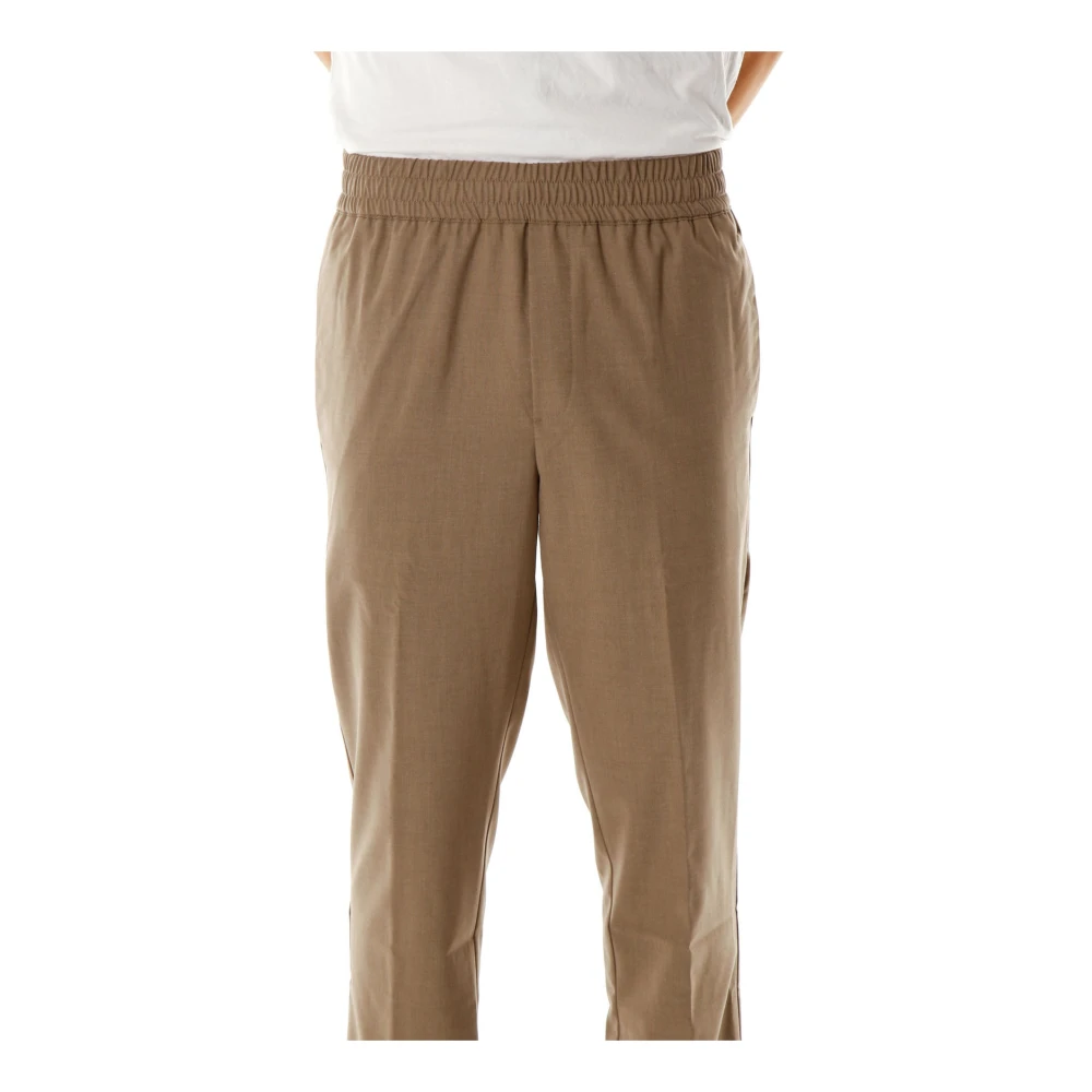 Samsøe Casual Broek met Elastische Tailleband Brown Heren