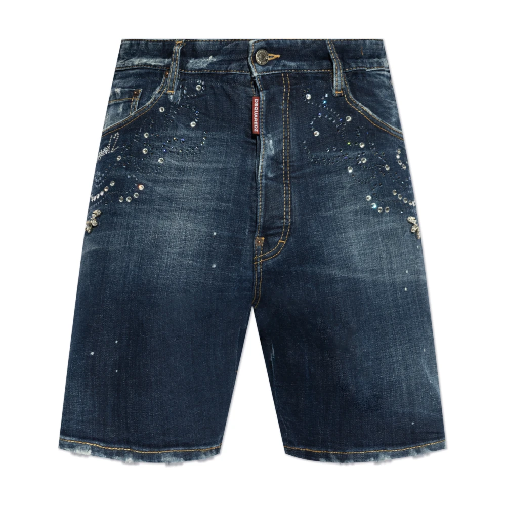 Dsquared2 Shorts met stenen Blue Heren