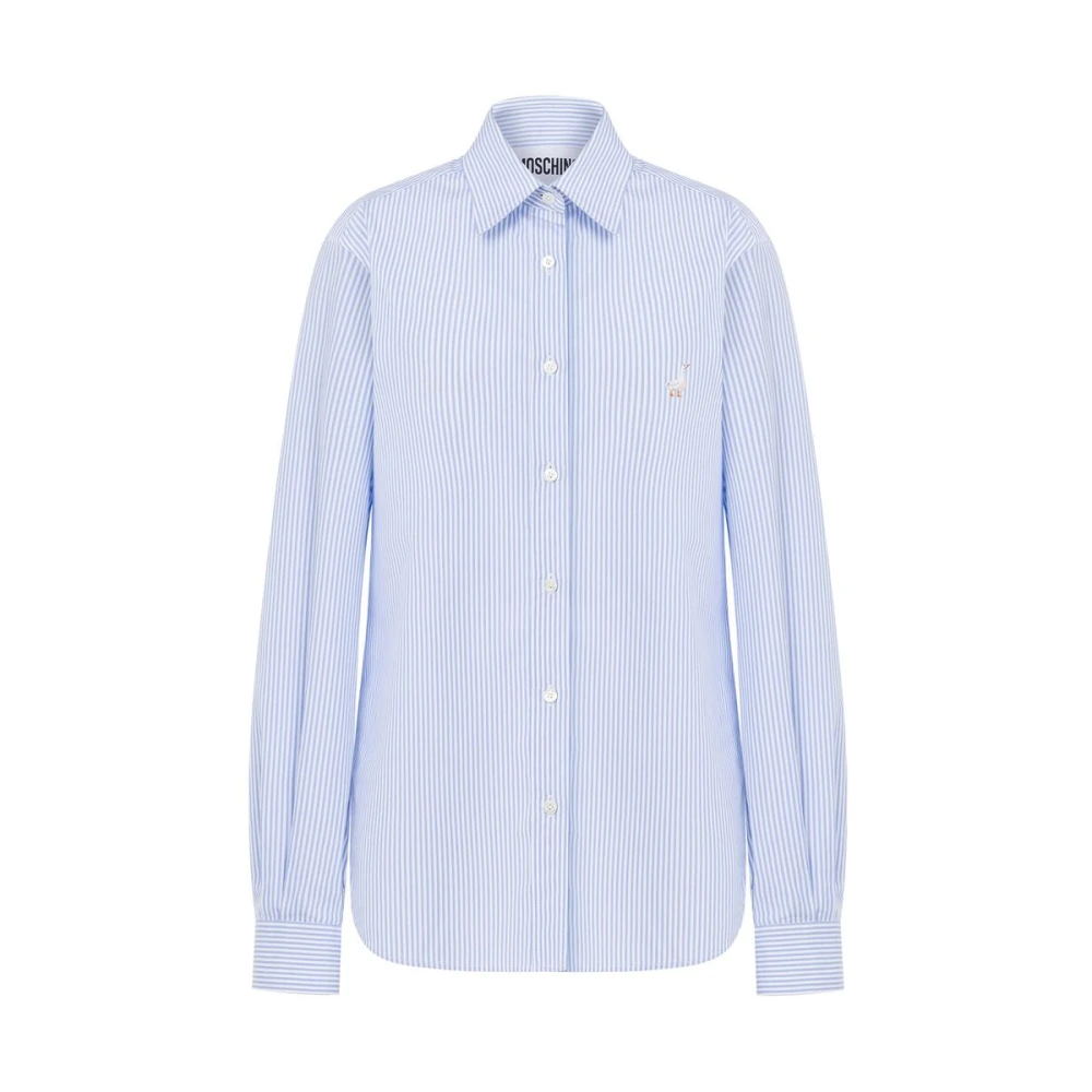 Moschino Baby Blauwe Button-Up Overhemd Blue Dames