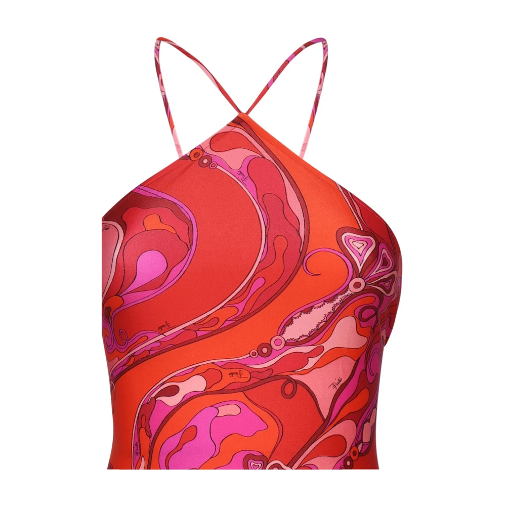 EMILIO PUCCI Orchidee Cross Backless Badpak Multicolor Dames