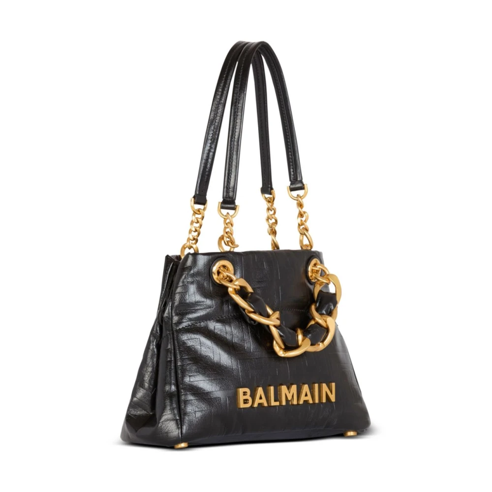 Balmain Zwarte Shopper Tas voor Vrouwen Black Dames