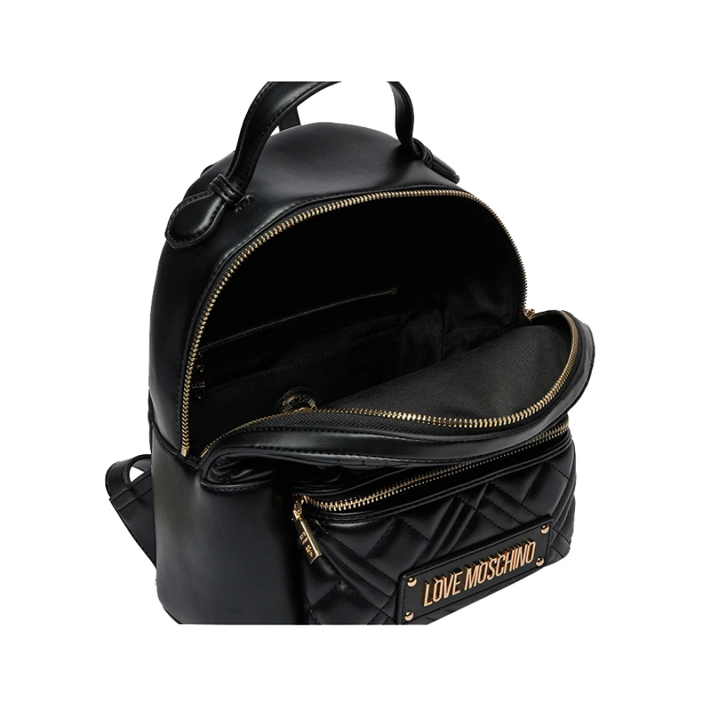 Moschino Zwarte Modieuze Damesrugzak Black Dames