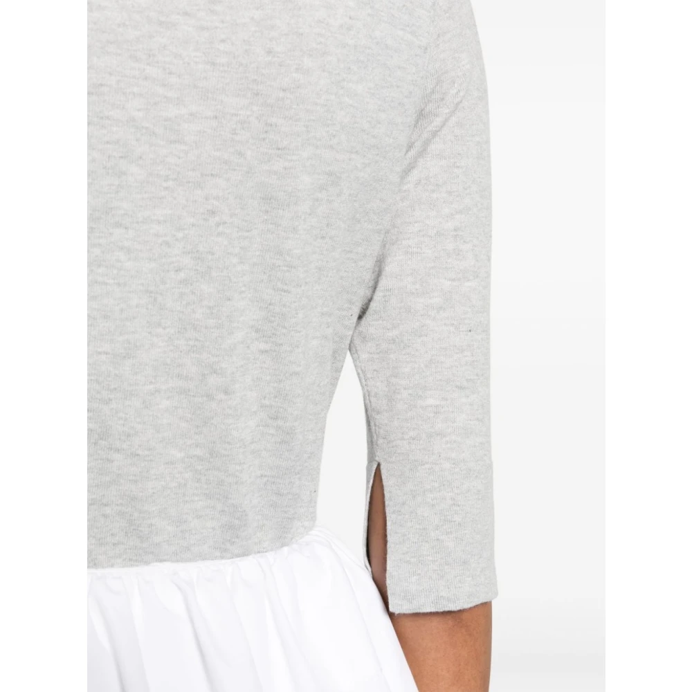 allude Round-neck Knitwear Gray Dames