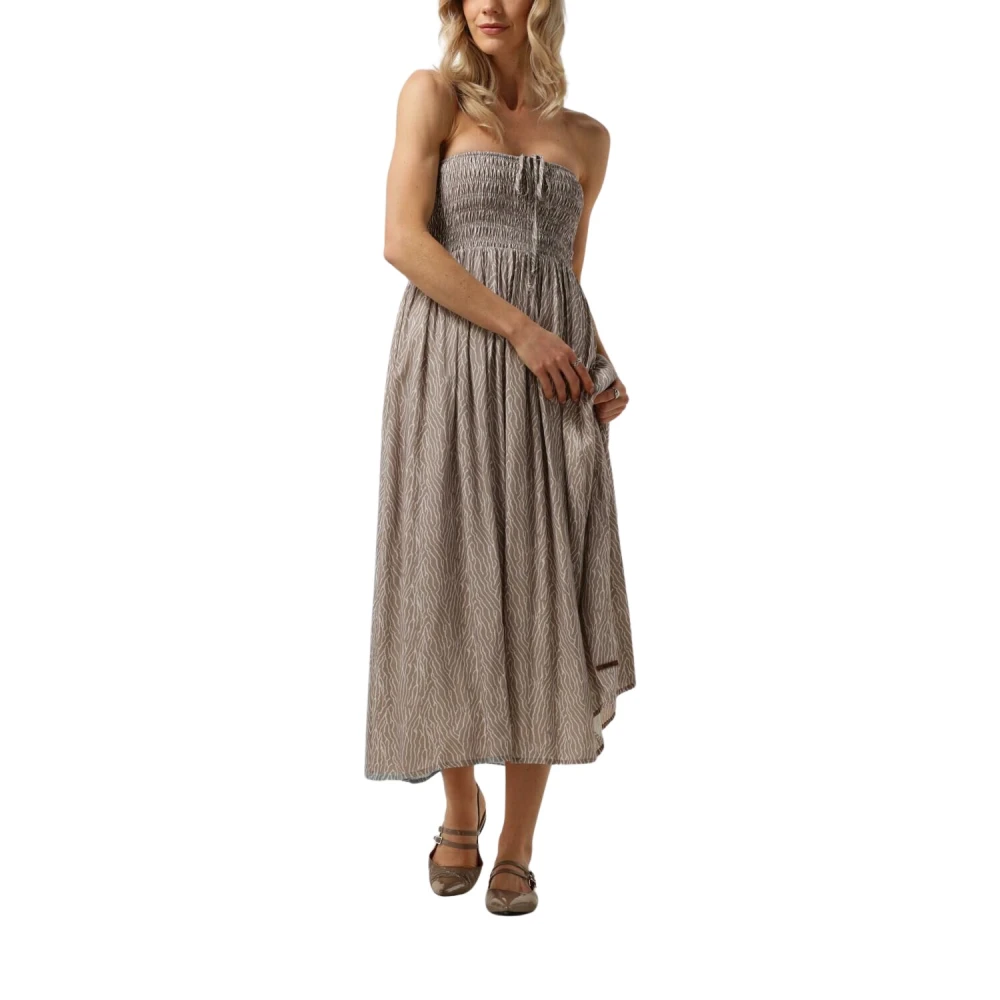 Moscow Taupe Maxi Jurk Beige Dames