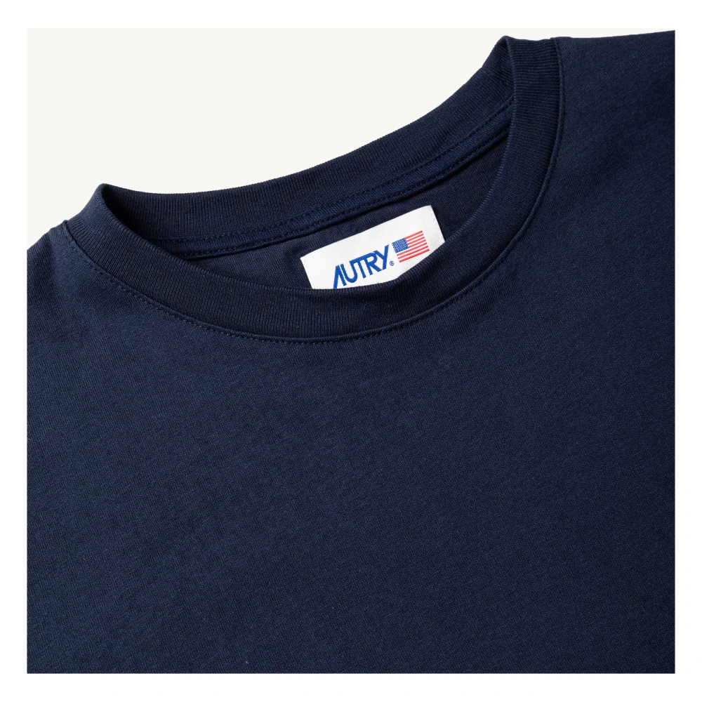 Autry Donkerblauwe T-shirt met halve mouwen van katoen Blue Dames