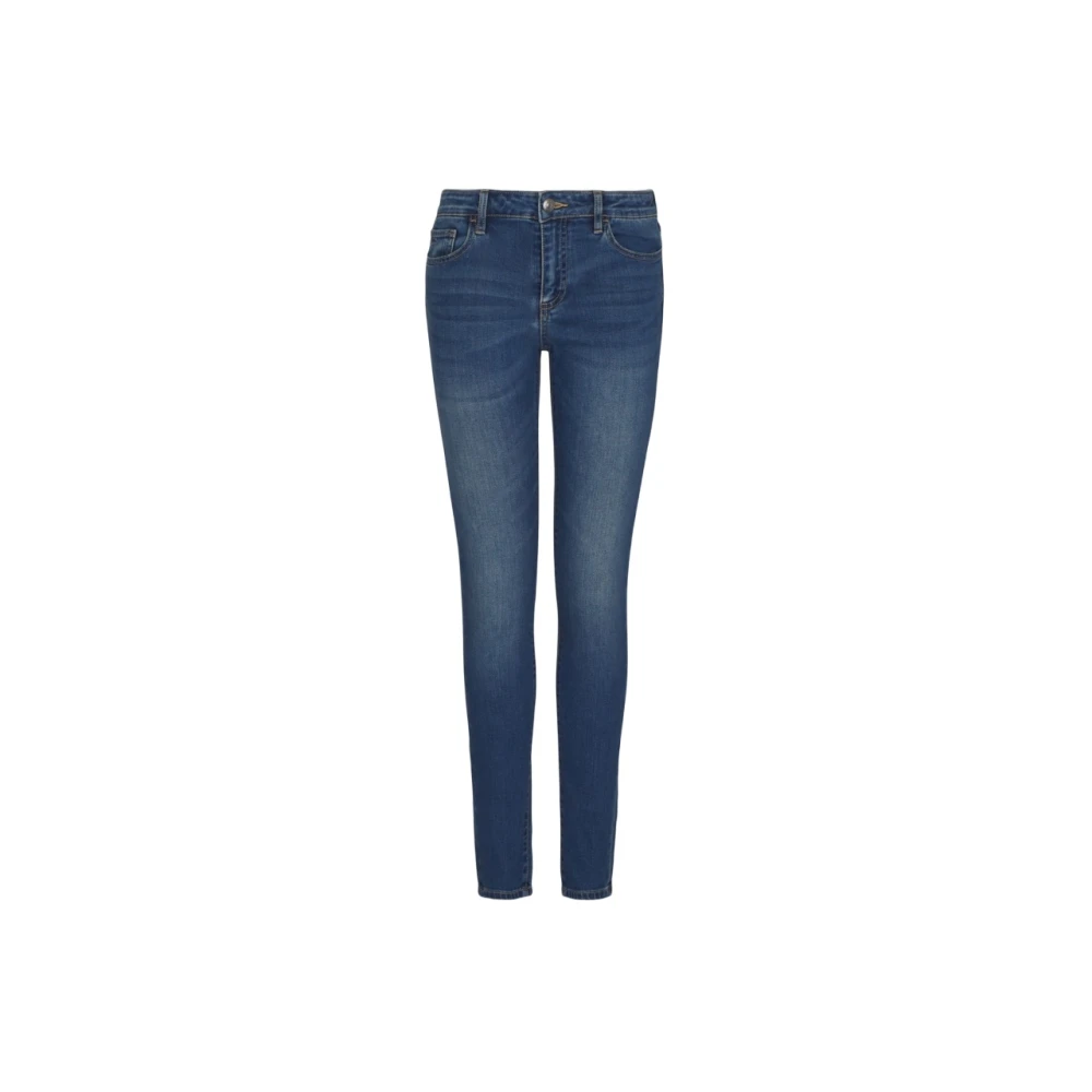 Armani Exchange Kvinno Blå Jeans Dam, W27, Denim, Super Skinny Stretch Denim Jeans