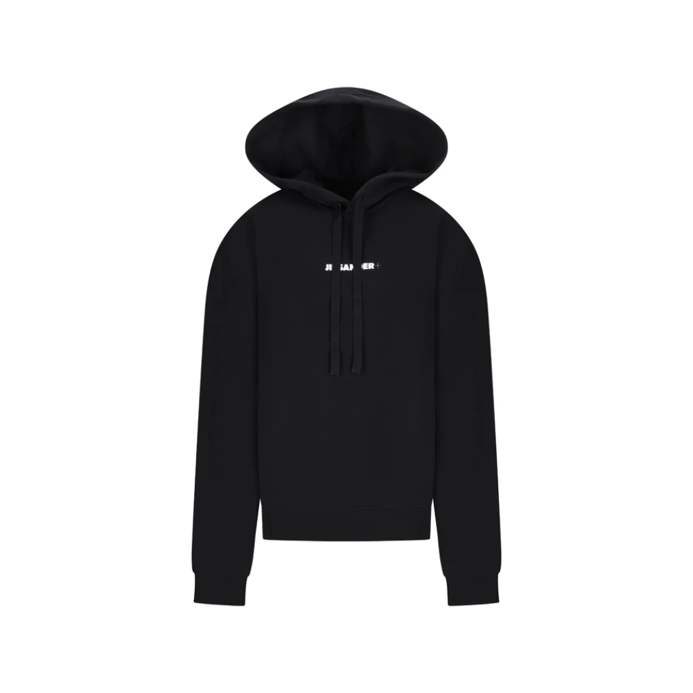 Jil Sander Men's Black Felpa Con Logo - Hoodies - L - Sweatshirts & Hoodies