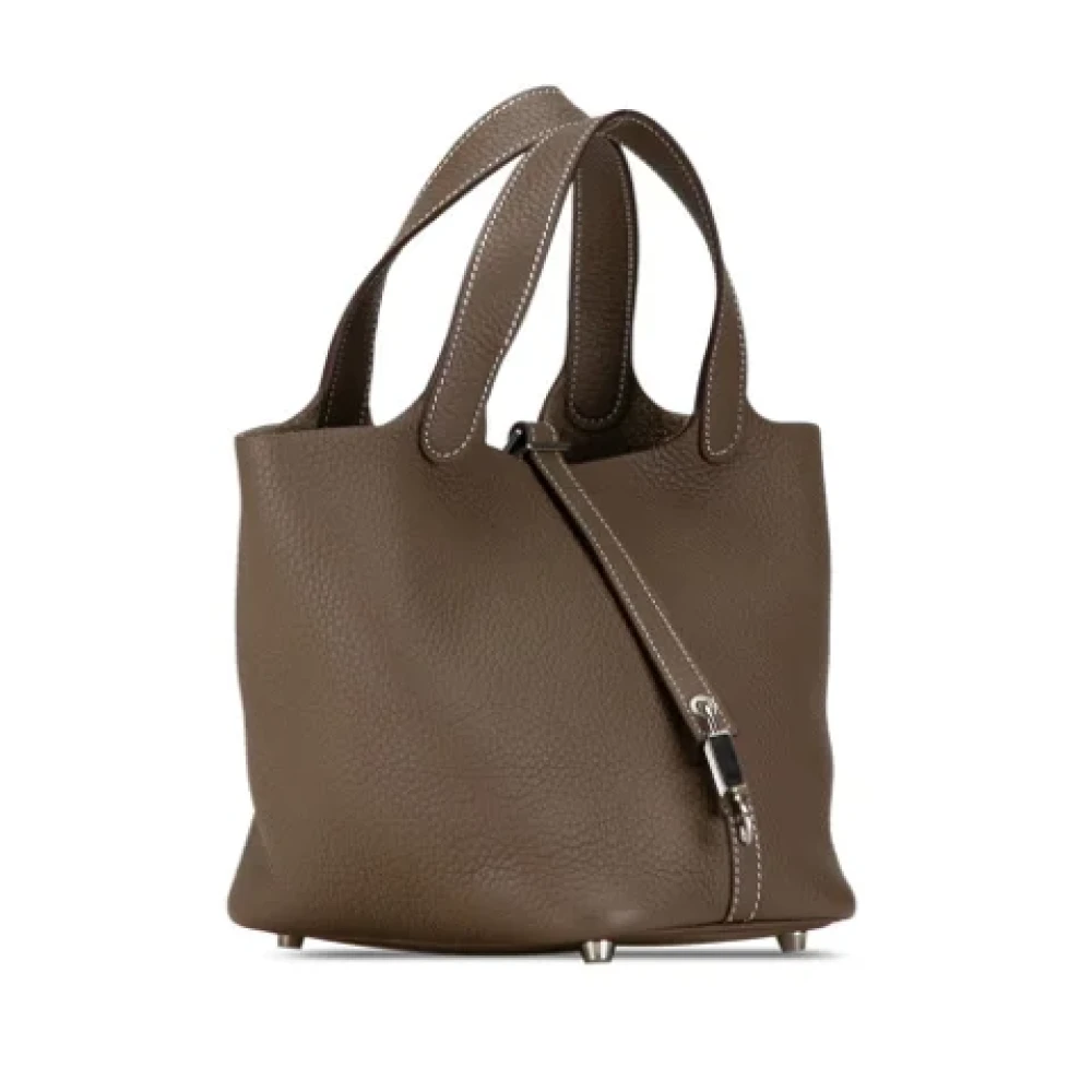 Hermès Vintage Pre-owned Leather hermes-bags Gray Dames
