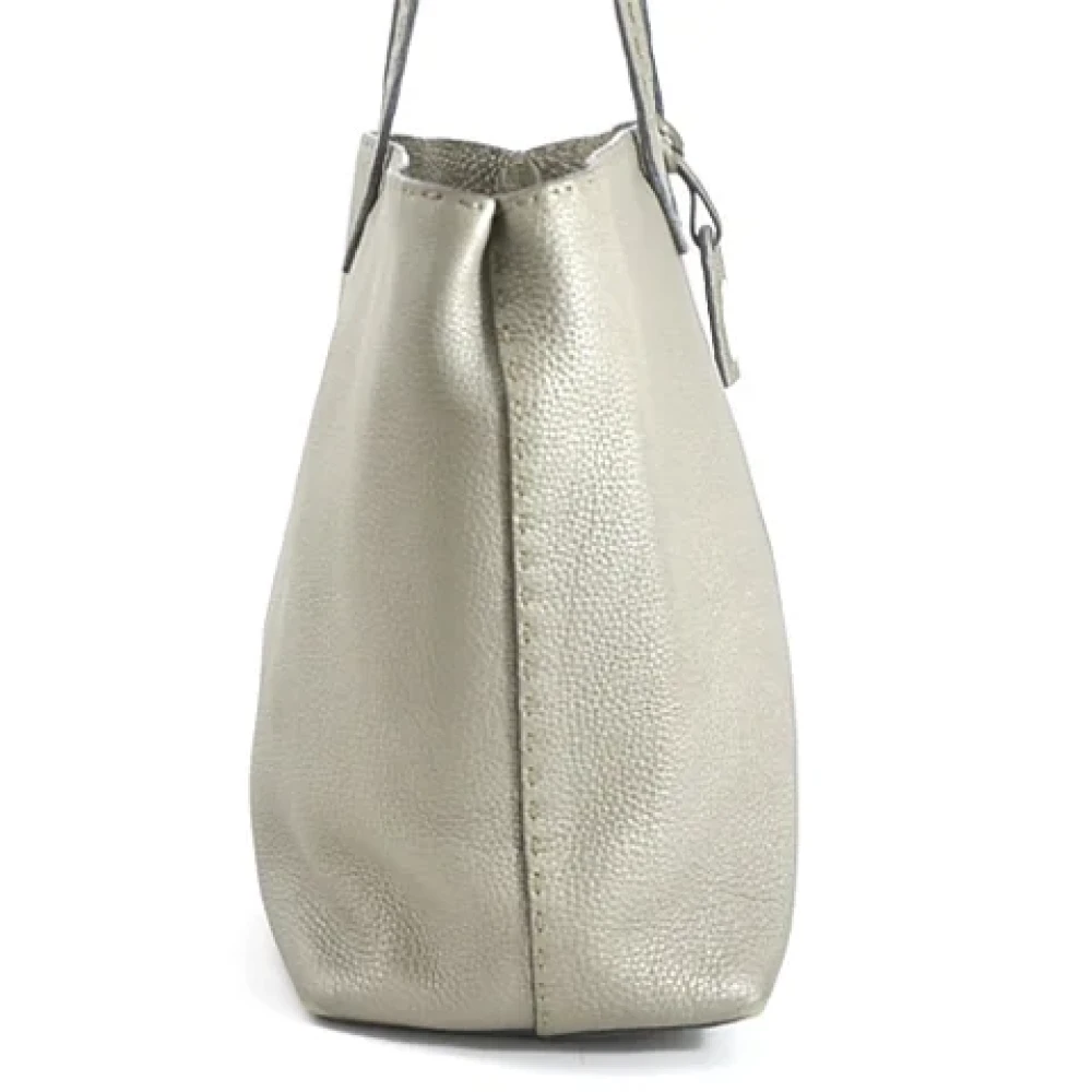 Fendi Vintage Pre-owned Leather totes Gray Dames