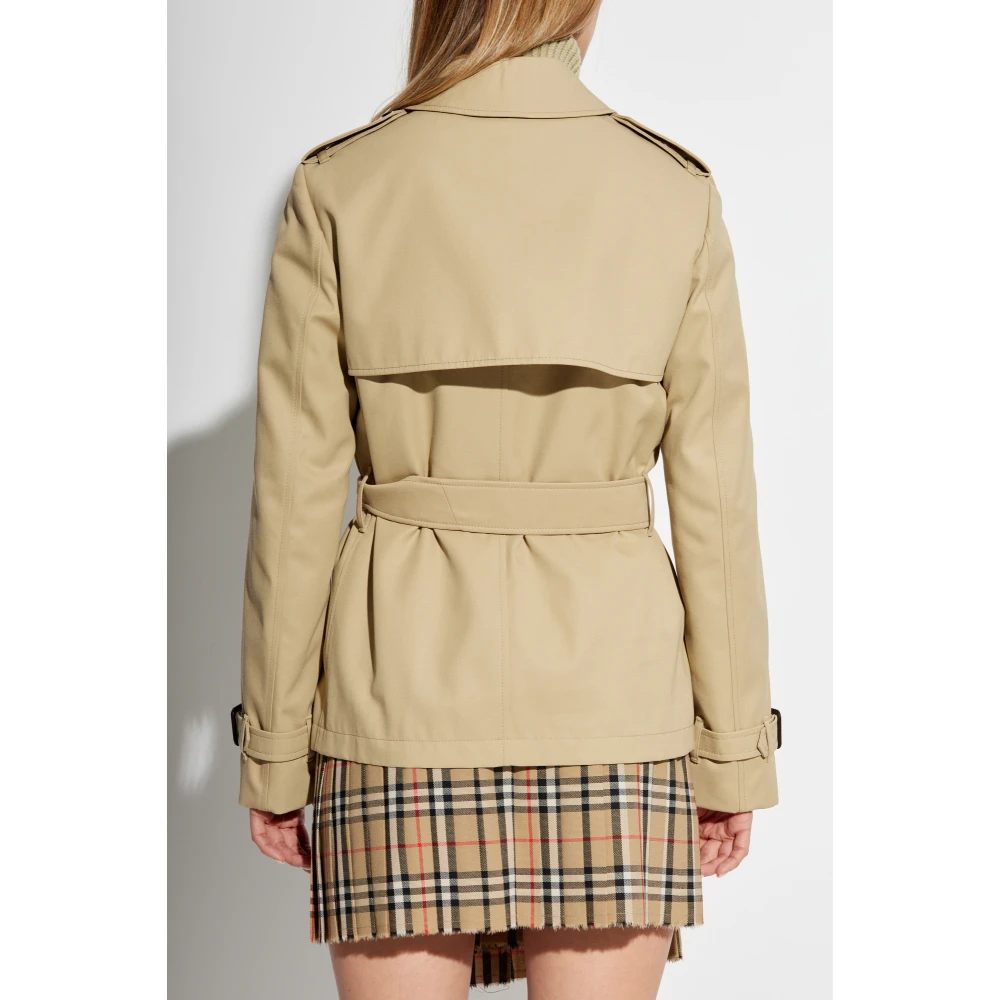 Burberry Korte trenchcoat Green Dames