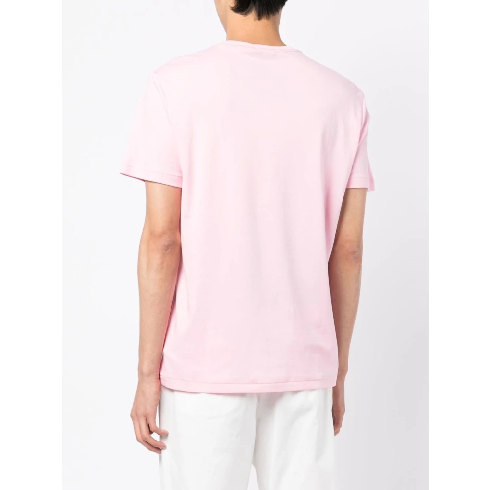Polo Ralph Lauren Geborduurde Slim Fit Katoenen T-shirt Pink Heren