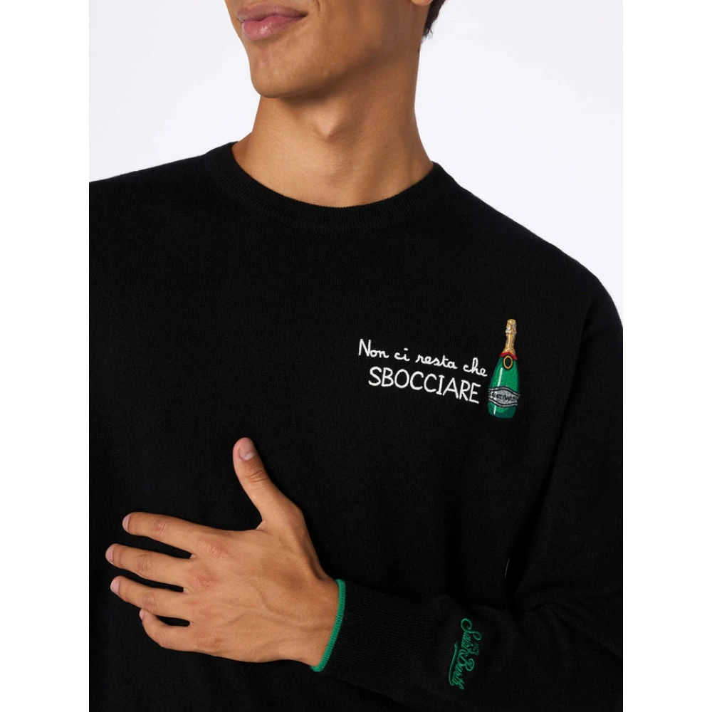 MC2 Saint Barth Heren Zwarte Heron Geborduurd Overhemd Black Heren