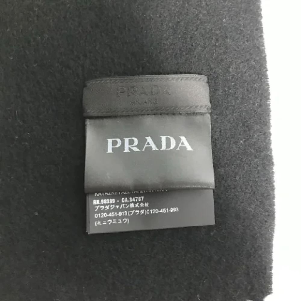 Prada Vintage Pre-owned Fabric scarves Black Dames