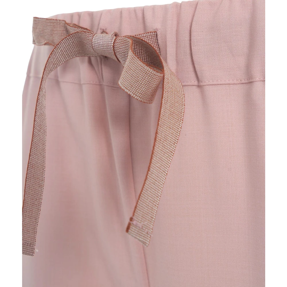 Semicouture Roze Casual Wollen Broek Pink Dames