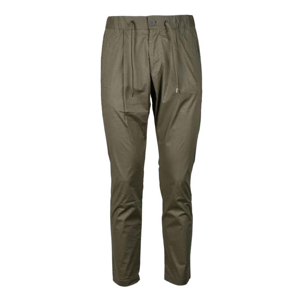 Herno Katoen Elastaan Broek Green Heren