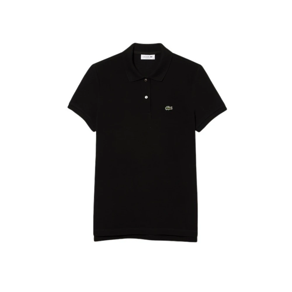 Lacoste Katoenen Polo Shirt met Krokodil Logo Black Dames