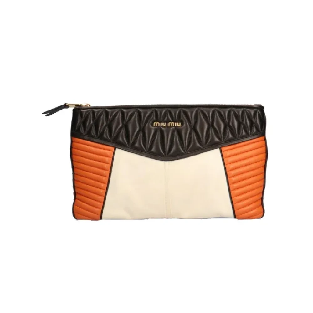 Miu Pre-owned Leather clutches Multicolor Dames