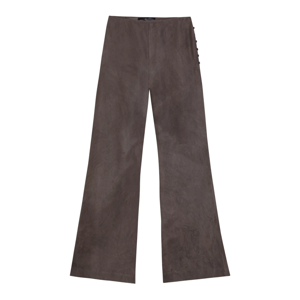 Cortana Mujer Gris - Pantalones De Cintura Alta Poline - Trousers - 2XS - Pantalones De Cintura Alta Poline