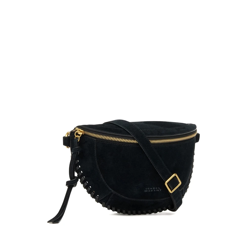 Isabel marant Zwarte Suède Bum Bag met Verstelbare Band Black Dames