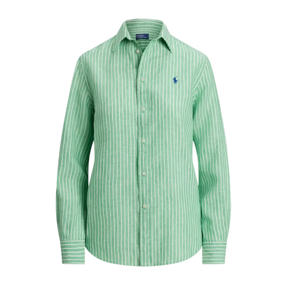 Polo Ralph Lauren Ren Linne Stilfull Kollektion Green, Dam