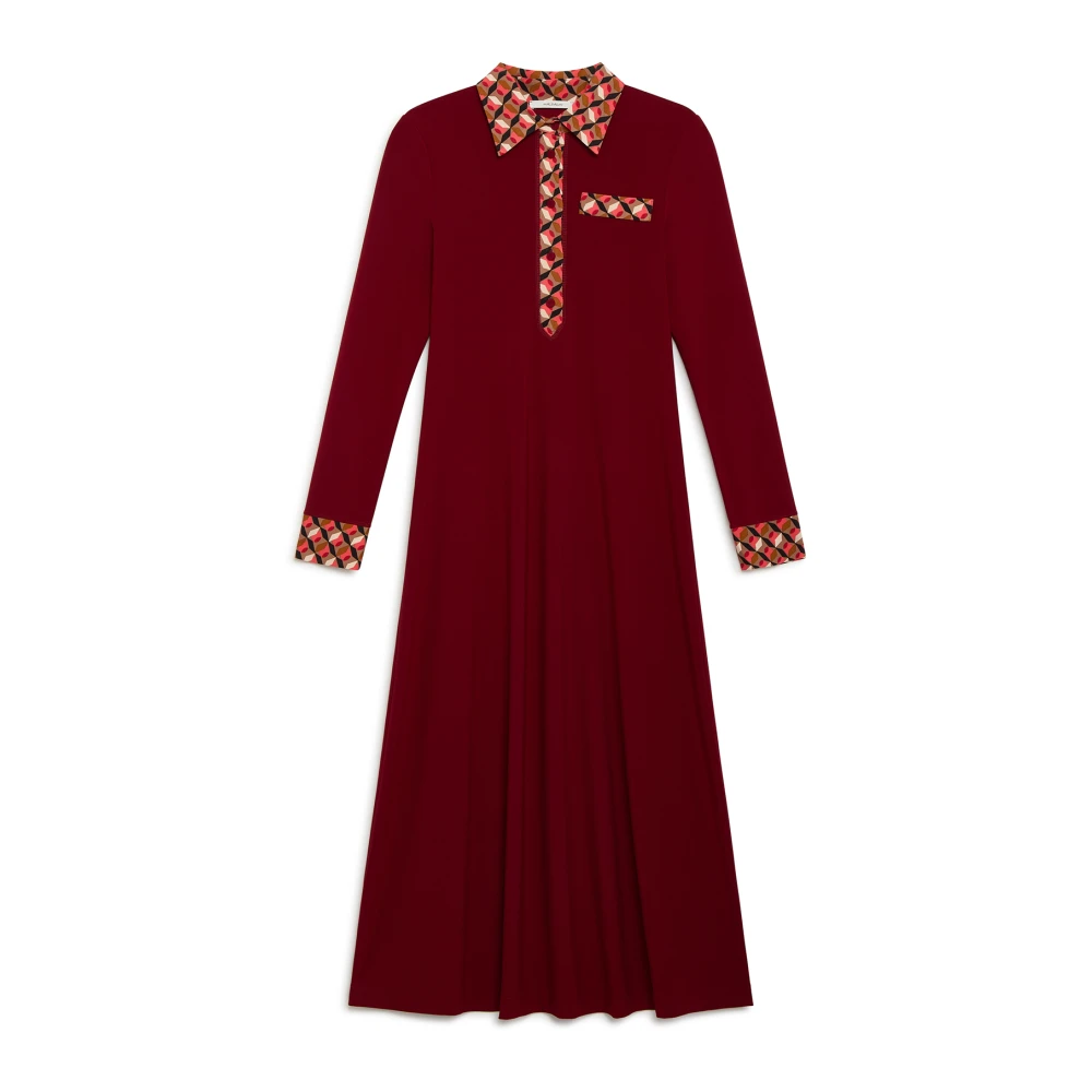 Maliparmi Tecno Jersey Jurk Red Dames
