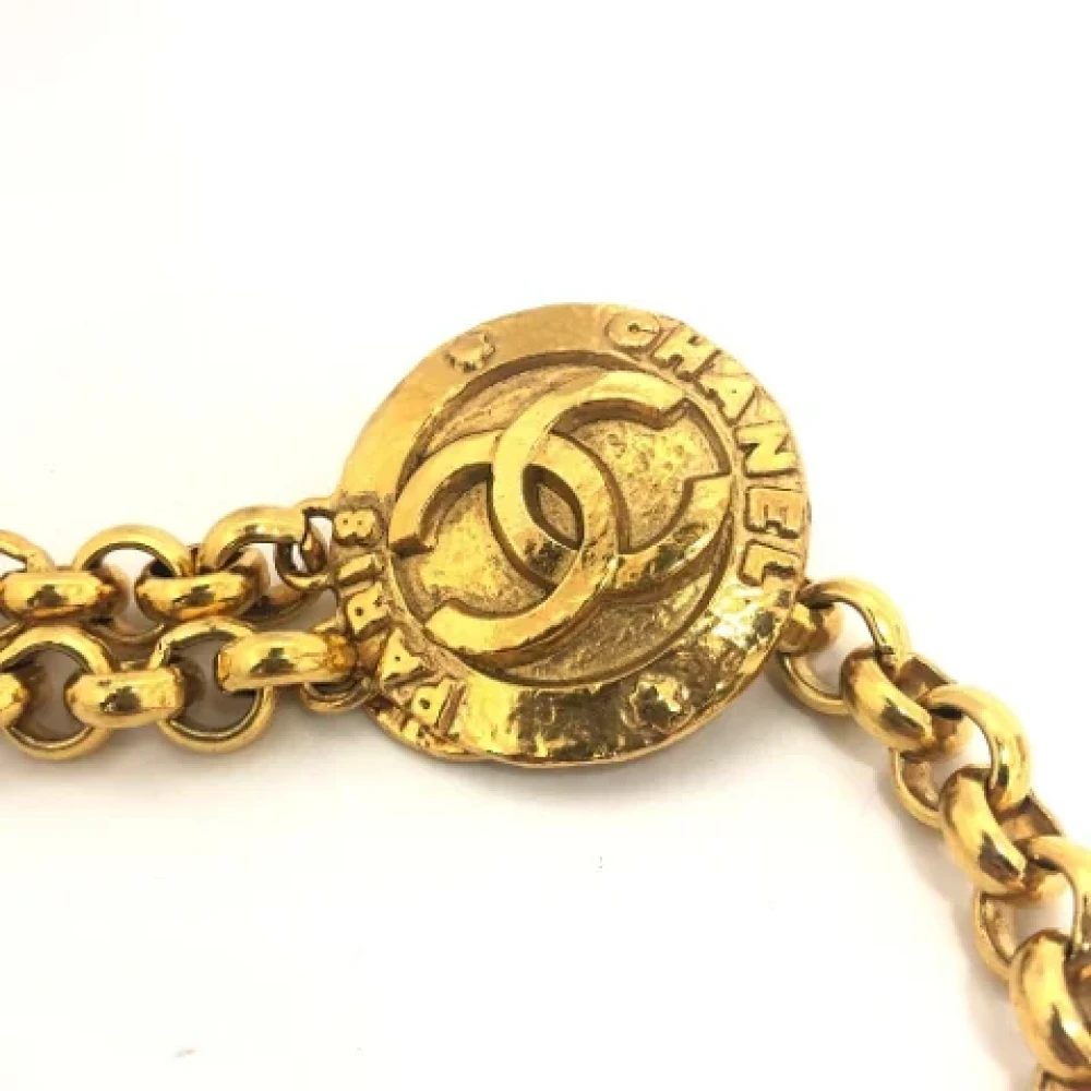 Chanel Vintage Pre-owned Metal belts Yellow Dames