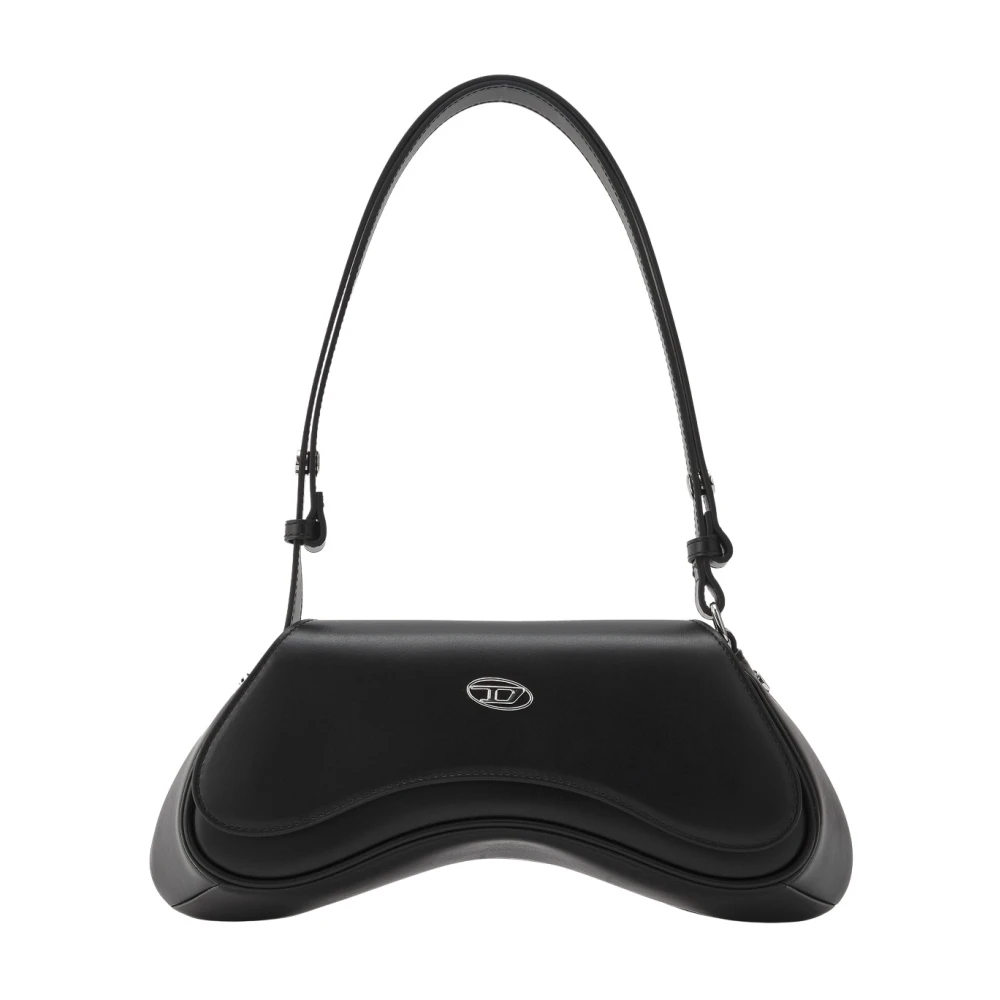 Diesel Zwarte Logo Front Tas Black Dames