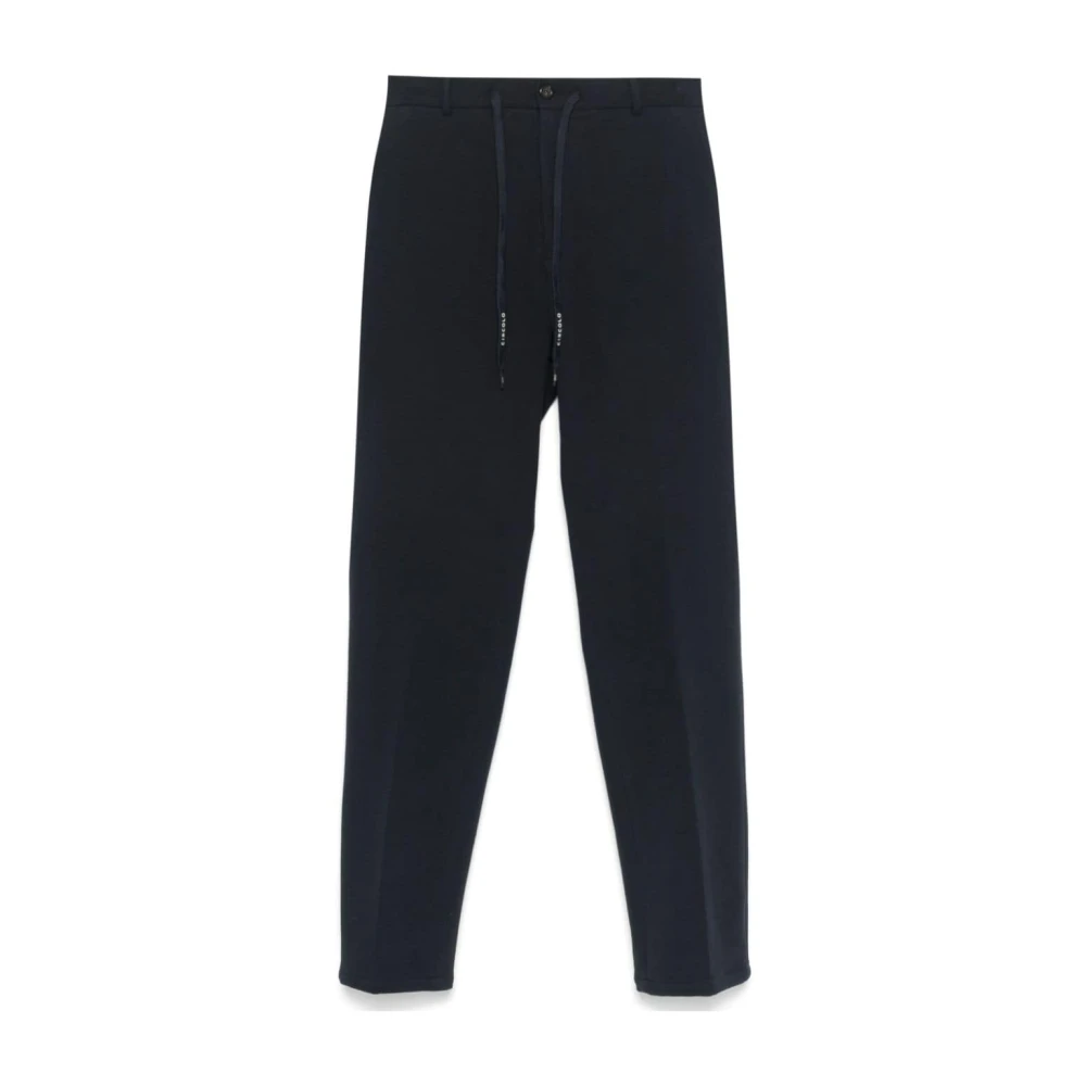 Circolo 1901 Blauwe Fleece Textuur Broek Blue Heren
