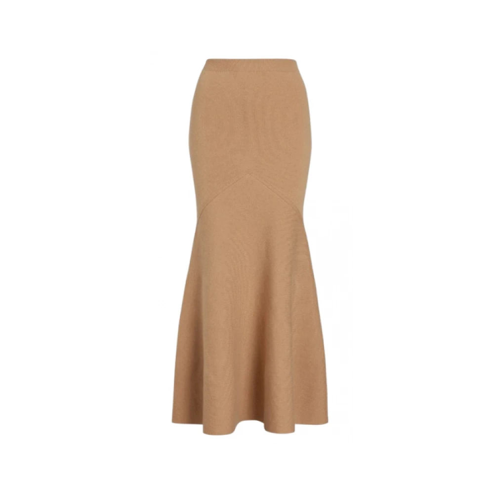 Patou Wol en Kasjmier Peplum Rok Brown Dames